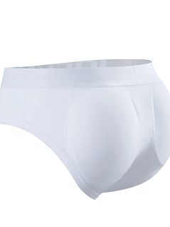 Однотонные брифы из дышащего хлопка белого цвета JOCKMAIL RTJM2021-1